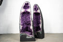 Pair of Natural Galaxy Violet - Purple Amethyst Geodes - E2D Crystals & Minerals