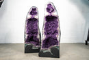 Pair of Natural Galaxy Violet - Purple Amethyst Geodes - E2D Crystals & Minerals