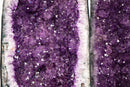 Pair of Natural Galaxy Purple Amethyst Geodes with Sparkling Violet Color - E2D Crystals & Minerals