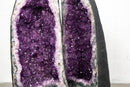 Pair of Natural Galaxy Purple Amethyst Geodes with Sparkling Violet Color - E2D Crystals & Minerals