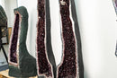 Pair of Tall Dark Purple Amethyst Cathedral Geodes – 5.54 Ft Tall - E2D Crystals & Minerals