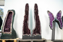 Pair of Tall Dark Purple Amethyst Cathedral Geodes – 5.54 Ft Tall - E2D Crystals & Minerals