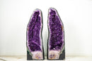 Pair of Intense Violet - Purple Amethyst Cathedral Geodes - E2D Crystals & Minerals