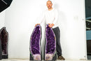 Pair of Intense Violet - Purple Amethyst Cathedral Geodes - E2D Crystals & Minerals
