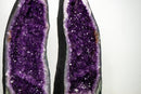 Pair of Intense Violet - Purple Amethyst Cathedral Geodes - E2D Crystals & Minerals