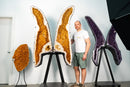 Giant 7.22 Ft Citrine Butterfly Geode Wings - E2D Crystals & Minerals