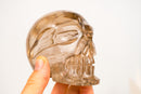 AAA - Grade Smoky Citrine Crystal Skull – Gorgeous All - Natural Honey Citrine Quartz - 840g - 1.9 lb - E2D Crystals & Minerals