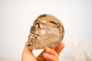 AAA - Grade Smoky Citrine Crystal Skull – Gorgeous All - Natural Honey Citrine Quartz - 840g - 1.9 lb - E2D Crystals & Minerals