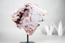 Rare Pink Amethyst Geode with Sparkling Purple and Pink Druzy, with Colorful Purple, Blue and Rose Quartz - 9 Lb, 13 In - E2D Crystals & Minerals