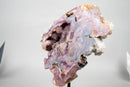 Rare Pink Amethyst Geode with Sparkling Purple and Pink Druzy, with Colorful Purple, Blue and Rose Quartz - 9 Lb, 13 In - E2D Crystals & Minerals