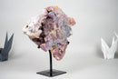 Rare Pink Amethyst Geode with Sparkling Purple and Pink Druzy, with Colorful Purple, Blue and Rose Quartz - 9 Lb, 13 In - E2D Crystals & Minerals