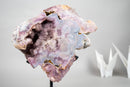 Rare Pink Amethyst Geode with Sparkling Purple and Pink Druzy, with Colorful Purple, Blue and Rose Quartz - 9 Lb, 13 In - E2D Crystals & Minerals