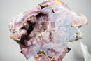 Rare Pink Amethyst Geode with Sparkling Purple and Pink Druzy, with Colorful Purple, Blue and Rose Quartz - 9 Lb, 13 In - E2D Crystals & Minerals