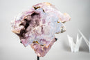Rare Pink Amethyst Geode with Sparkling Purple and Pink Druzy, with Colorful Purple, Blue and Rose Quartz - 9 Lb, 13 In - E2D Crystals & Minerals