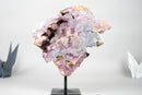 Rare Pink Amethyst Geode with Sparkling Purple and Pink Druzy, with Colorful Purple, Blue and Rose Quartz - 9 Lb, 13 In - E2D Crystals & Minerals