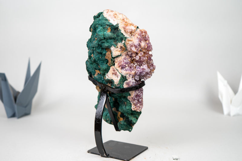 Rare All - Natural Pink Amethyst Specimen with Rose, Lavender and Orange Druzy – AAA - Grade - 5.5 Lb. - E2D Crystals & Minerals