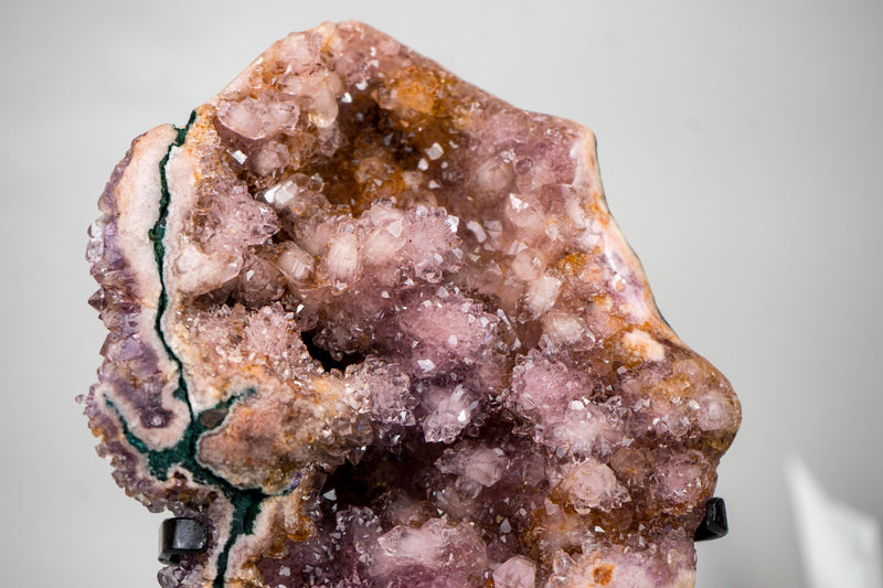 Rare All - Natural Pink Amethyst Specimen with Rose, Lavender and Orange Druzy – AAA - Grade - 5.5 Lb. - E2D Crystals & Minerals