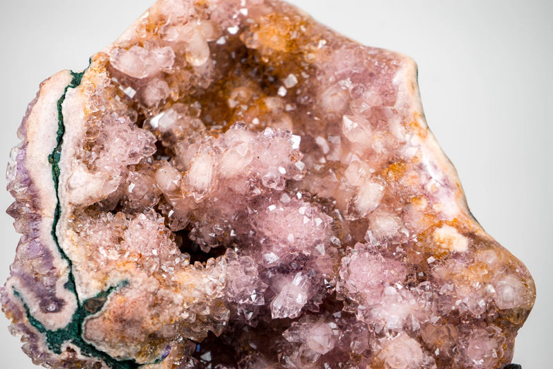 Rare All - Natural Pink Amethyst Specimen with Rose, Lavender and Orange Druzy – AAA - Grade - 5.5 Lb. - E2D Crystals & Minerals