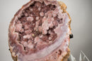 XL Gallery - Grade Pink Amethyst Geode with Rose Druzy on Botryoidal Flowers - E2D Crystals & Minerals