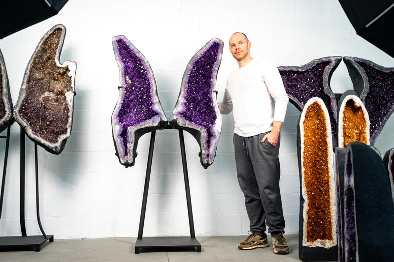 Amethyst Geode Butterfly Wings – Intense Violet Purple Color - E2D Crystals & Minerals