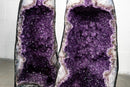 Pair of Natural Galaxy Violet - Purple Amethyst Geodes - E2D Crystals & Minerals