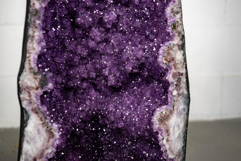 Pair of Natural Galaxy Violet - Purple Amethyst Geodes - E2D Crystals & Minerals