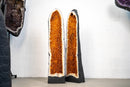 Pair of Straight, Tall Citrine Cathedral Geodes with Sparkling Golden - Orange Crystals - E2D Crystals & Minerals