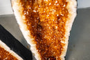 Pair of Straight, Tall Citrine Cathedral Geodes with Sparkling Golden - Orange Crystals - E2D Crystals & Minerals