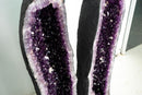Pair of Large Amethyst Cathedral Geodes with Jelly Purple Druzy - E2D Crystals & Minerals
