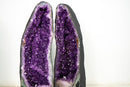 Pair of Intense Violet - Purple Amethyst Cathedral Geodes - E2D Crystals & Minerals