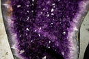 Pair of Intense Violet - Purple Amethyst Cathedral Geodes - E2D Crystals & Minerals