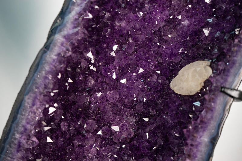 Sculptural Amethyst Geode Wings – 6.5 Ft Tall Butterfly Formation - E2D Crystals & Minerals