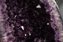 Pair of Arched Purple Amethyst Cathedral Geodes with Large Calcite - E2D Crystals & Minerals