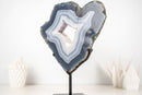Natural Blue and White Lace Agate Geode Portal - E2D Crystals & Minerals