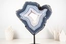 Natural Blue and White Lace Agate Geode Portal - E2D Crystals & Minerals
