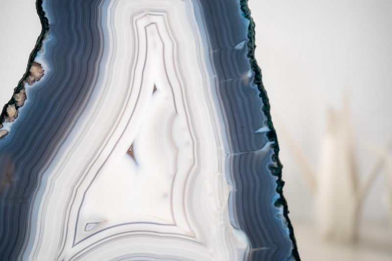 All - Natural Blue & White Agate Lace Geode - E2D Crystals & Minerals