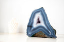 Intact Blue & White Lace Agate Geode – All - Natural Collector - Grade - E2D Crystals & Minerals