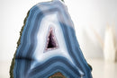Intact Blue & White Lace Agate Geode – All - Natural Collector - Grade - E2D Crystals & Minerals