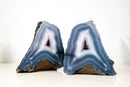Set of Intact Blue & White Lace Agate Geodes – Collector - Grade Agate - E2D Crystals & Minerals