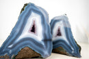 Set of Intact Blue & White Lace Agate Geodes – Collector - Grade Agate - E2D Crystals & Minerals