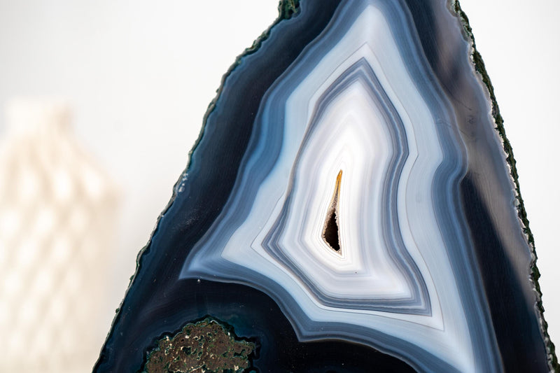 Collector - Grade Blue & White Lace Agate Geode – A Natural Artwork - E2D Crystals & Minerals