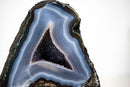 Small Agate Geode with Lace Agate Druzy and Blue Banded Agate - E2D Crystals & Minerals