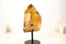 Large Natural Golden Honey Citrine Crystal Point - E2D Crystals & Minerals
