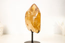Large Natural Golden Honey Citrine Crystal Point - E2D Crystals & Minerals