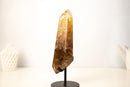 Rare Natural Citrine with Graphite Rutile Obelisk Tower - E2D Crystals & Minerals