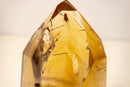 Natural Golden Orange Citrine Obelisk Tower with Graphite Rutile Inclusions - E2D Crystals & Minerals