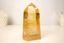 AAA - Grade Golden Honey Citrine Obelisk with Graphite Rutile Inclusions - E2D Crystals & Minerals
