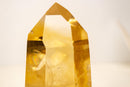 AAA - Grade Golden Honey Citrine Obelisk with Graphite Rutile Inclusions - E2D Crystals & Minerals