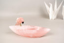 Hand - Carved Rose Quartz Crystal Parrots – Decorative Bowl & Key Tray - E2D Crystals & Minerals