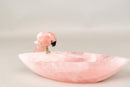 Hand - Carved Rose Quartz Crystal Parrots – Decorative Bowl & Key Tray - E2D Crystals & Minerals